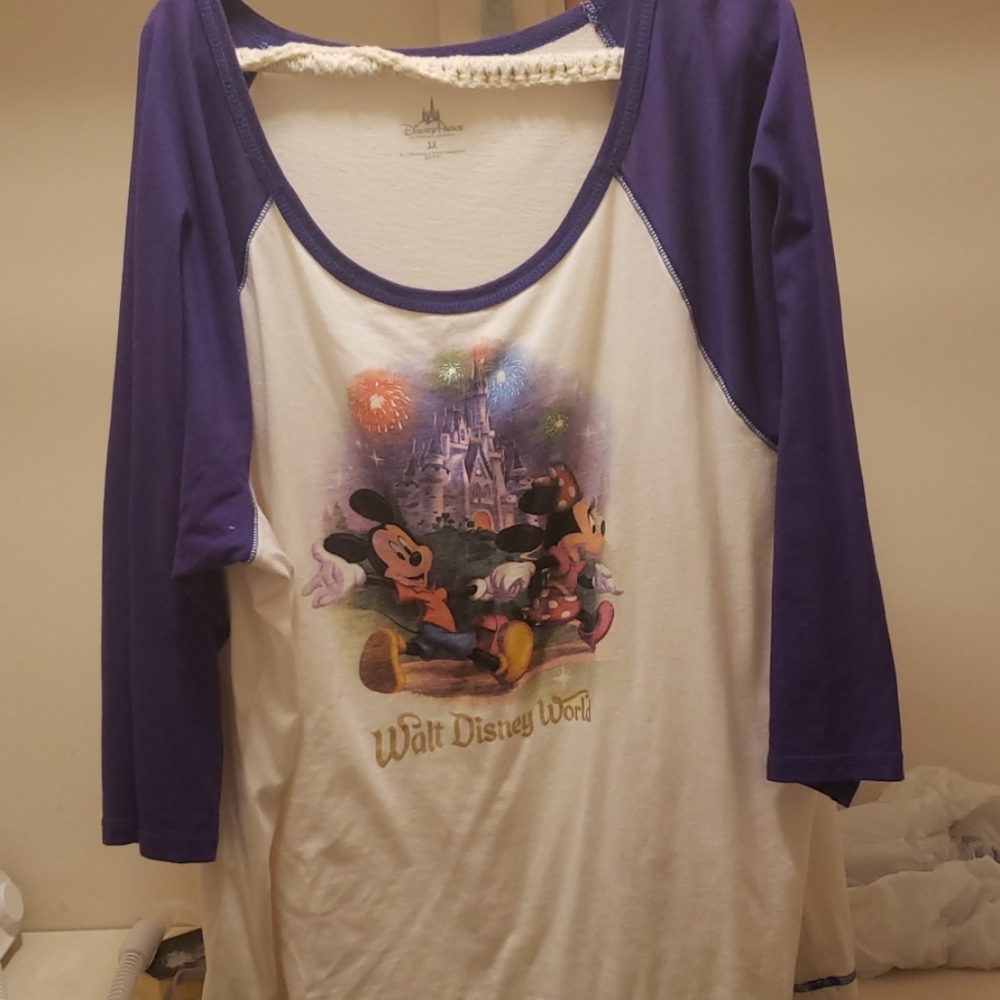 Disney Parks WDW raglan tee 3/4 sleeve 3x